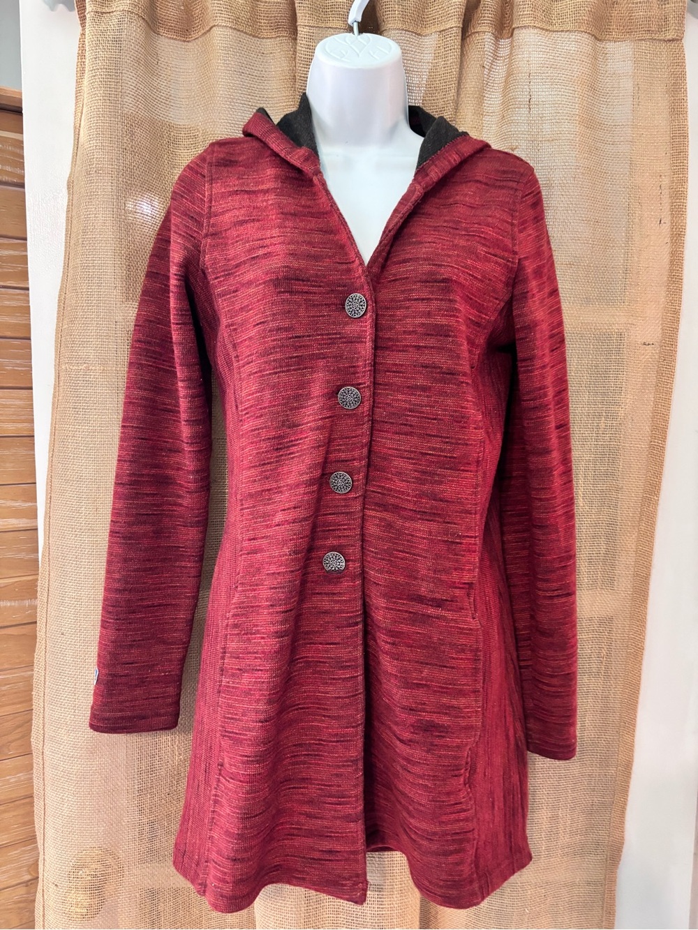 Kuhl Heathered Button-Front Cardigan Coat Small